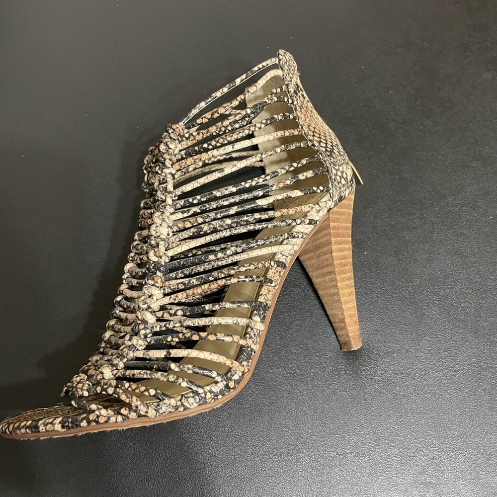 Vince Camuto Snakeskin Strappy Heels